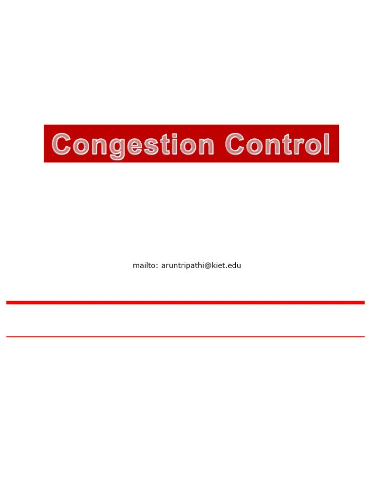 Unit 3.3 Congestion Control | PDF | Network Congestion | Computer Network