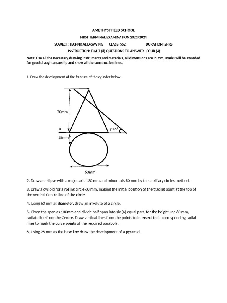 Technical Drawing Ss2 | PDF