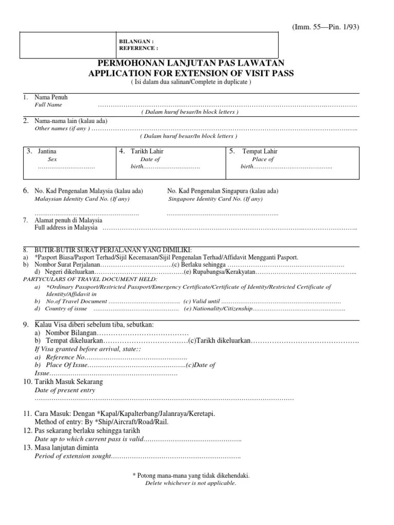 Pegawai dagang · keperluan visa . Imm55 Malaysia Pdf