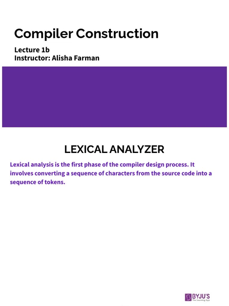 Compiler Construction Lec 1b | PDF | Software Development | Computer ...