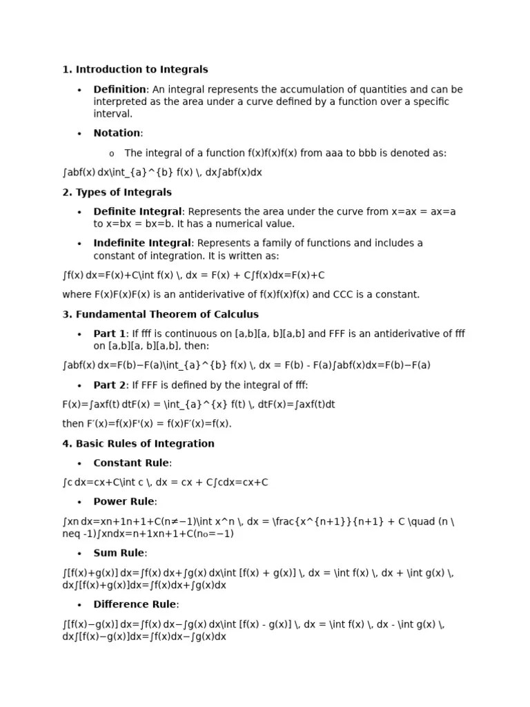 INTEGRAL | PDF | Integral | Function (Mathematics)