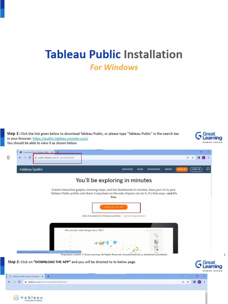 Tableau Public Installation - Windows | PDF | Computer File | Download