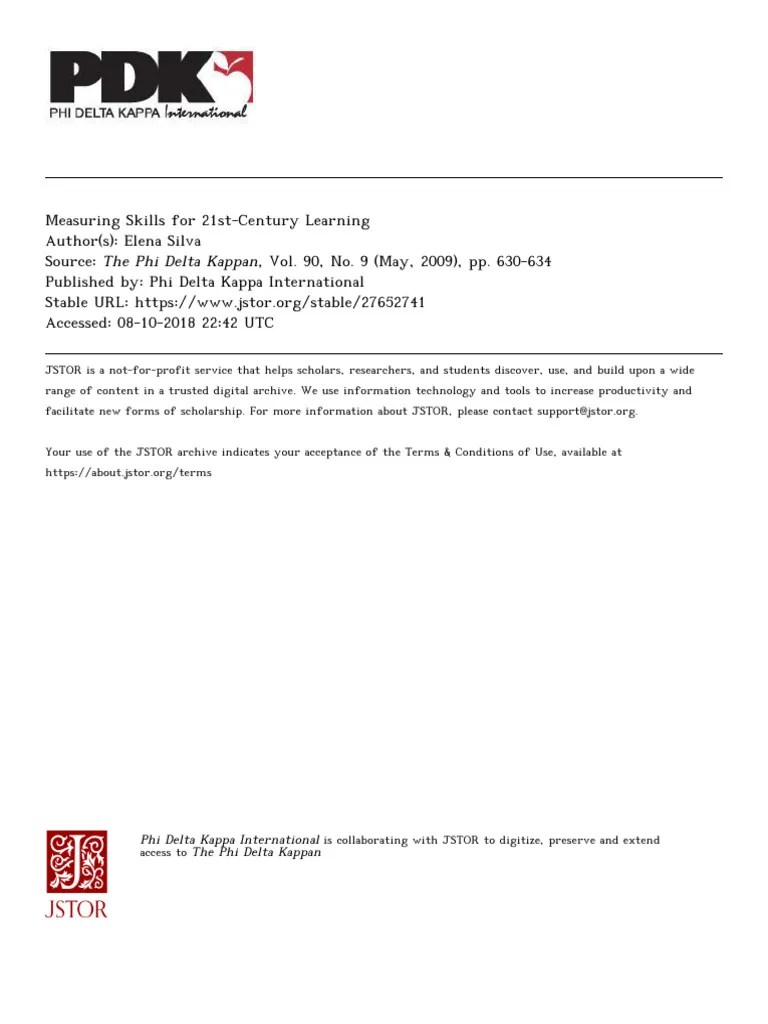Silva 21st Century Skills | PDF | Knowledge | Curriculum