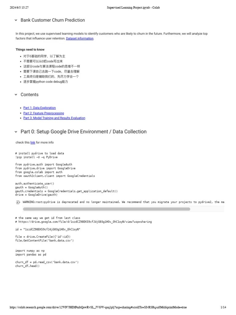 Supervised Learning Project - Ipynb - Colab | PDF | Receiver Operating Characteristic | Applied ...