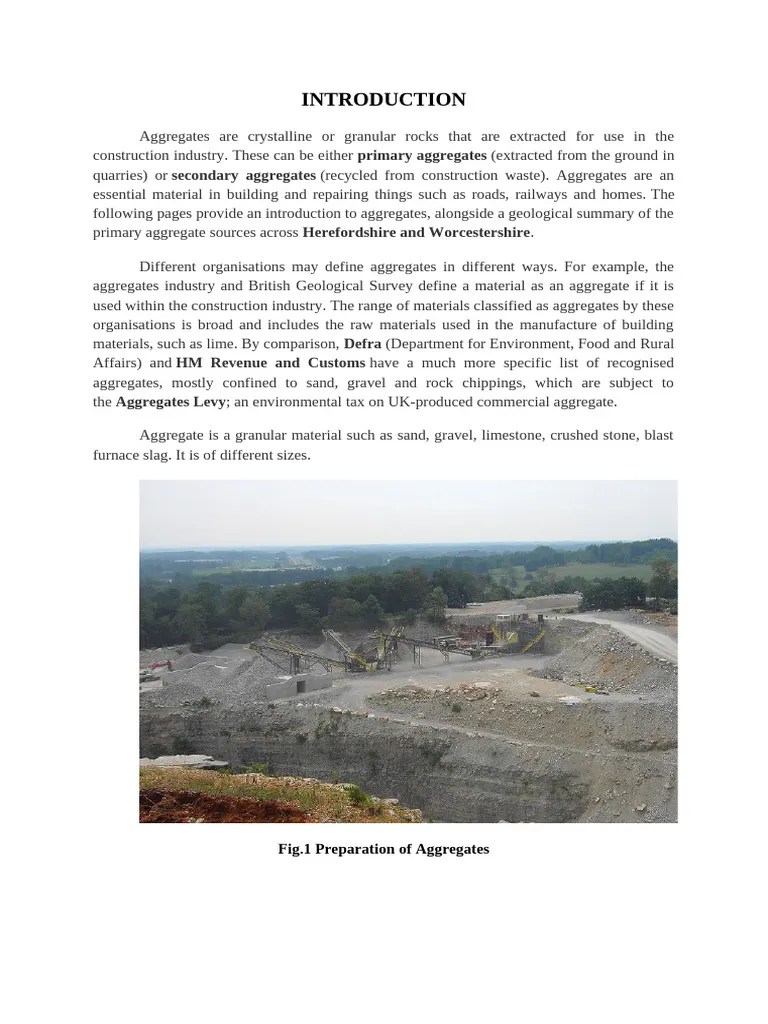 Aggregates Seminar Pdf Construction Aggregate Concrete