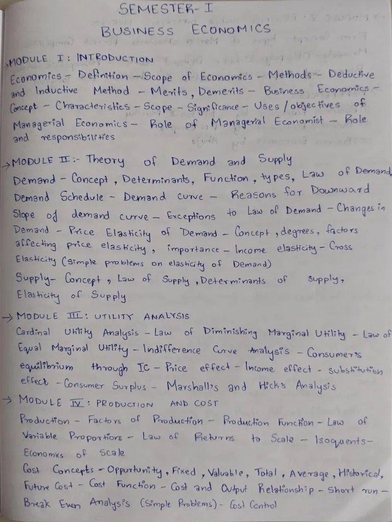 Economics Module 1 | PDF | Demand | Economics