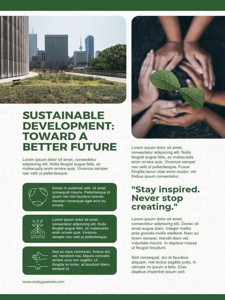 Green Simple Sustainable Environment Newsletter A4 | PDF