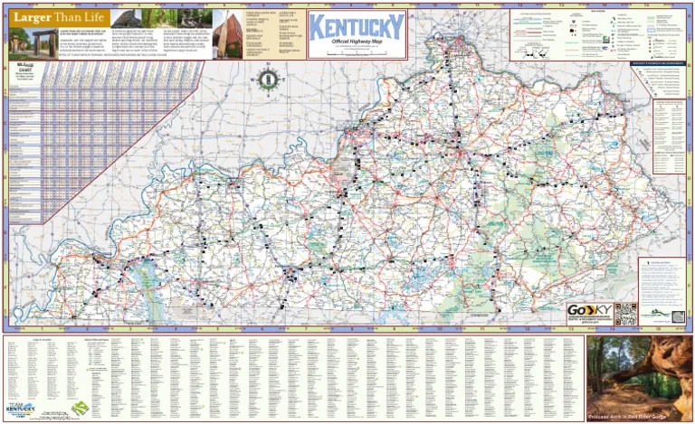Kentucky Road Map Overview PDF Kentucky 1