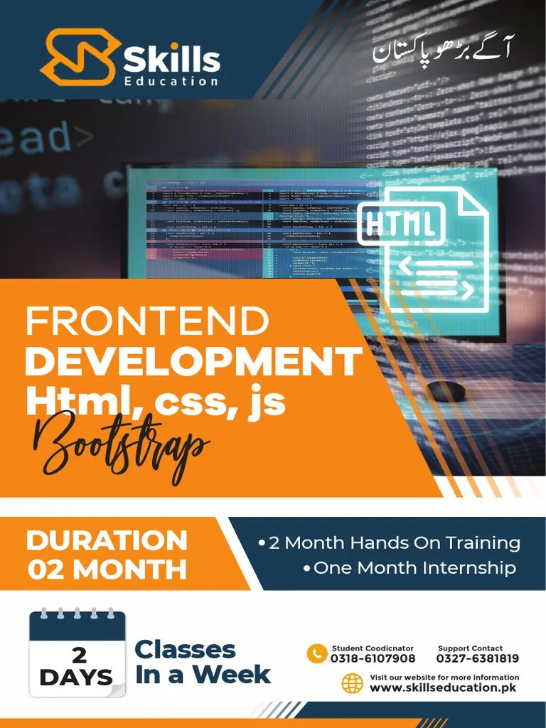 Frontend Development Course Outline | PDF | Bootstrap (Front End ...