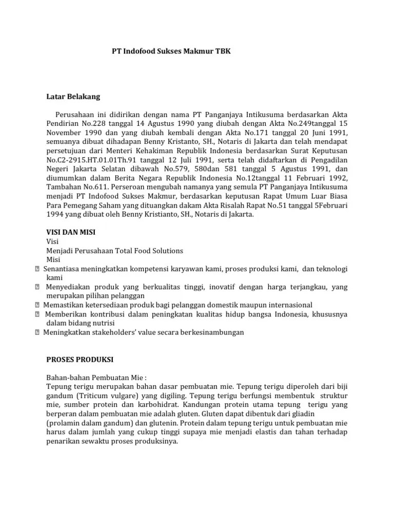 Biaya Produksi Pt Indofood : Lowongan Kerja Operator Produksi Pt Indofood Cbp - Tujuan dari penelitian ini yaitu untuk (1) mengetahui bagaimana kondisi hutang, jumlah biaya produksi, dan perolehan laba usaha pada pt.