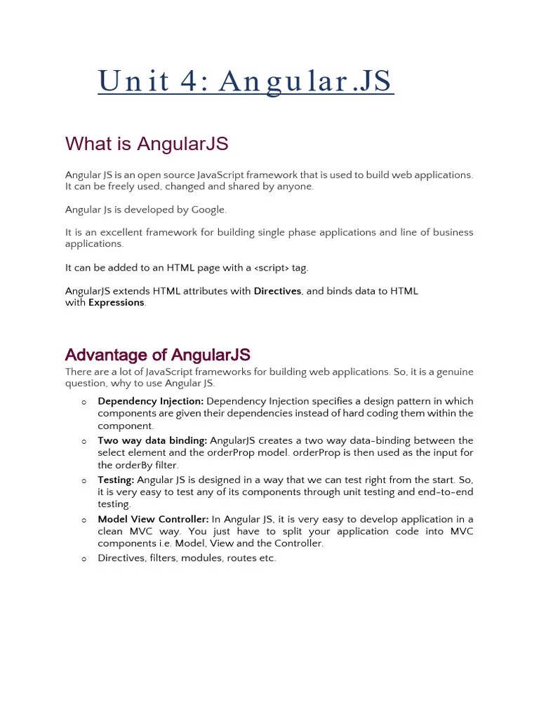 Angular Js | PDF | Angular Js | Software