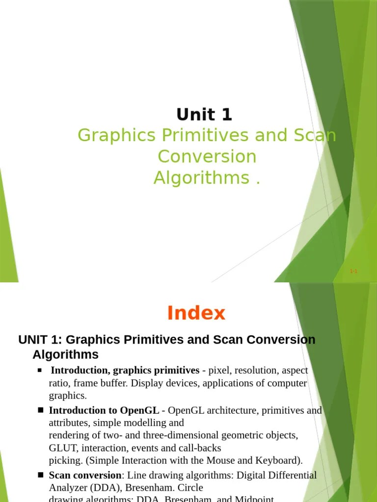 Unit 1 Point 1 | PDF | Computer Graphics | Display Resolution