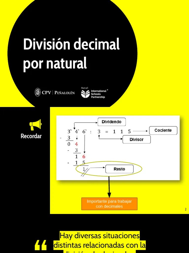 N - 25 - Division Decimal Natural 6to | PDF | Aritmética | División ...
