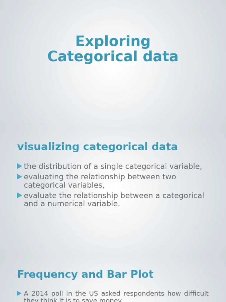 Exploring Categorical Data | PDF | Histogram | Categorical Variable