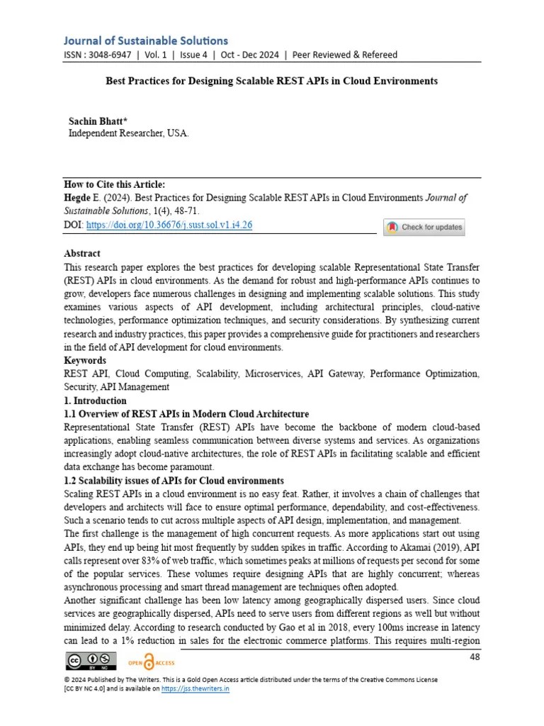 Best Practices For Designing Scalable REST APIs In | PDF | Cache ...