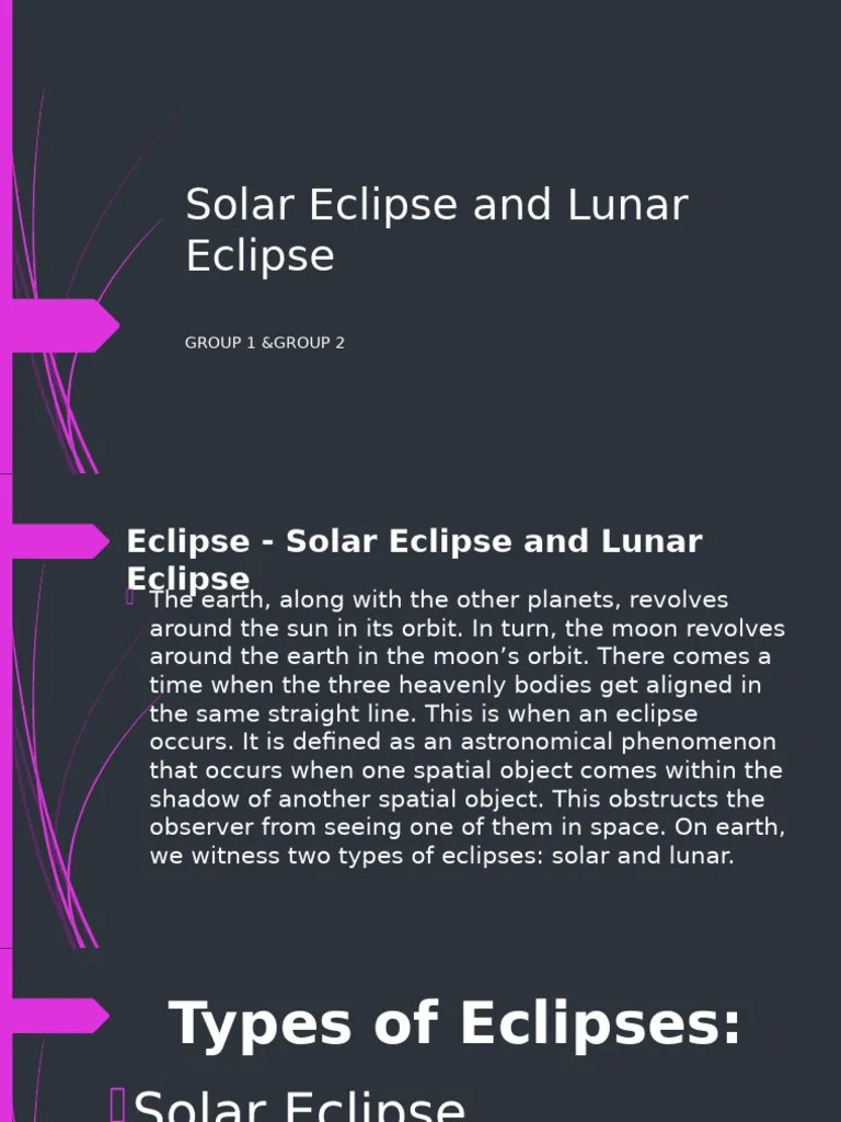 Solar Eclipse And Lunar Eclipse Pdf