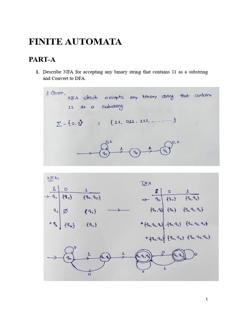 TOC Module 1 Complete Solutions | PDF | Theory Of Computation | Models ...