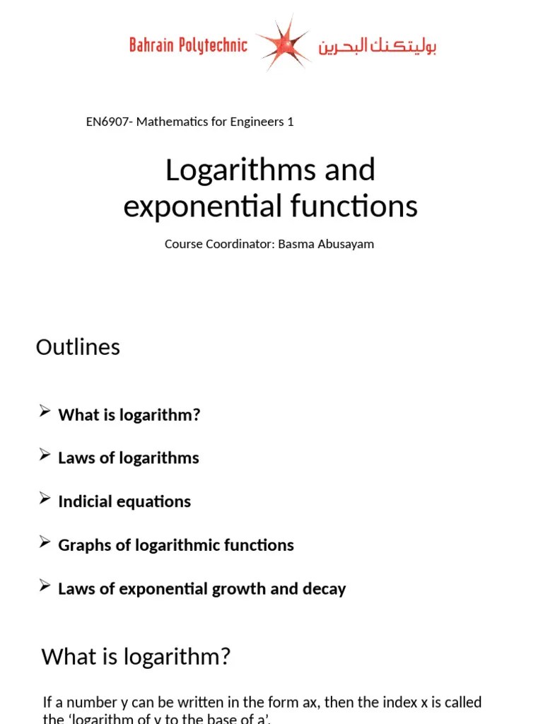 Logarithmic And Exponential Functions | PDF | Teaching Methods ...