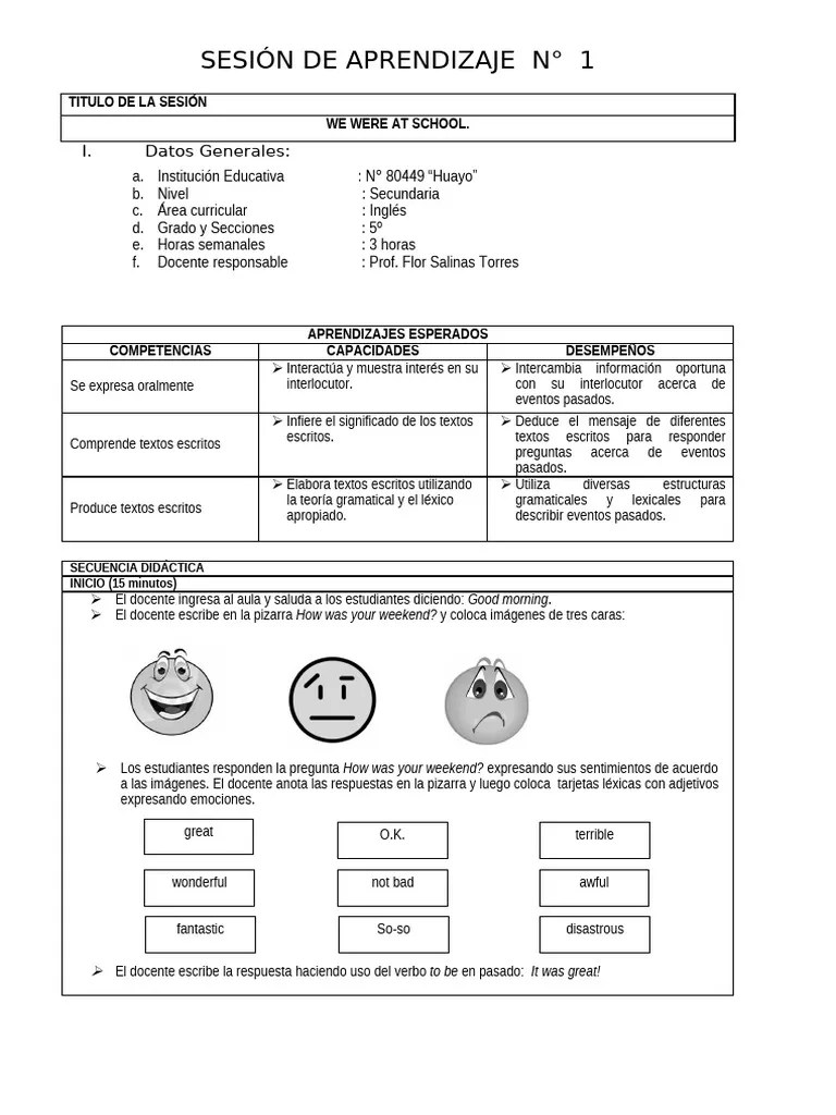 Sesión De Aprendizaje Quinto Secundaria | PDF | Lingüística