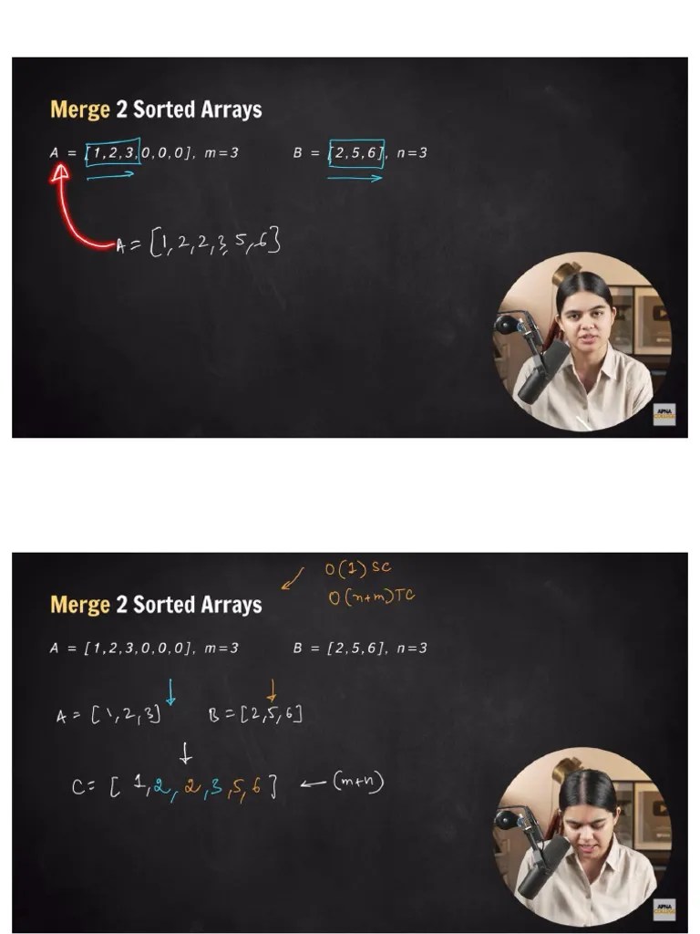 Merge Two Sorted Array, Next Permutation Problem | PDF
