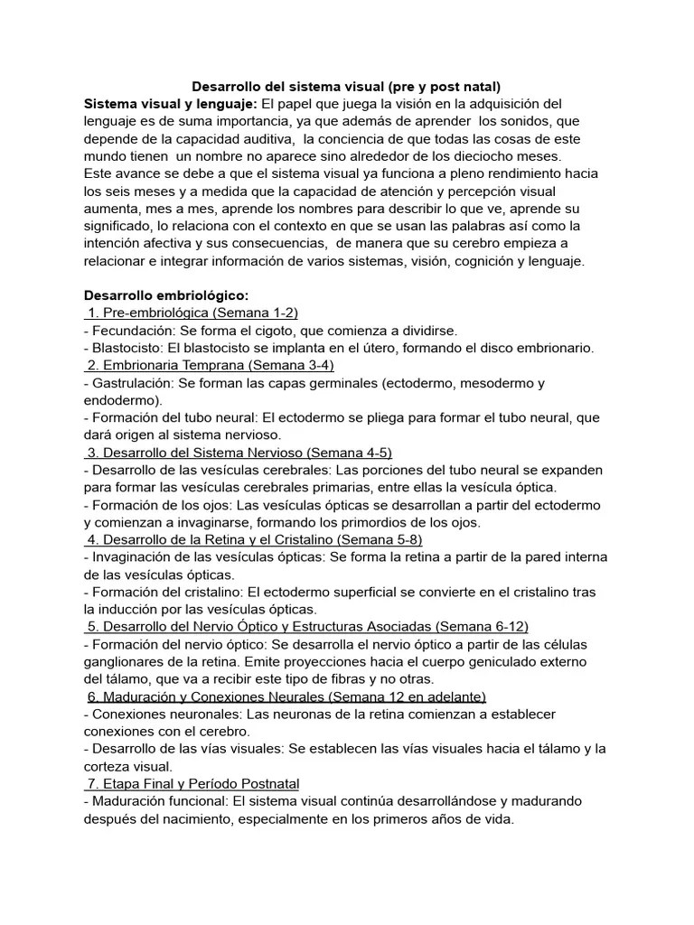 Sistema Visual | PDF | Ojo Humano | Percepción Visual