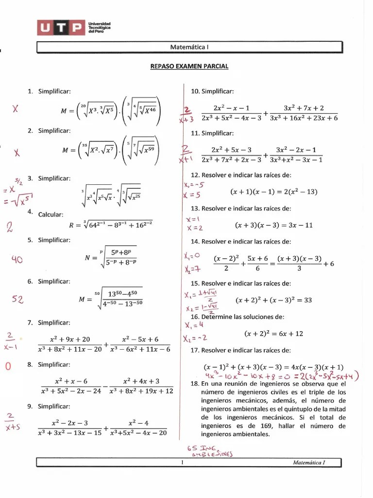 Repaso Examen Parcial - 2024 II - Verificar Resultados | PDF