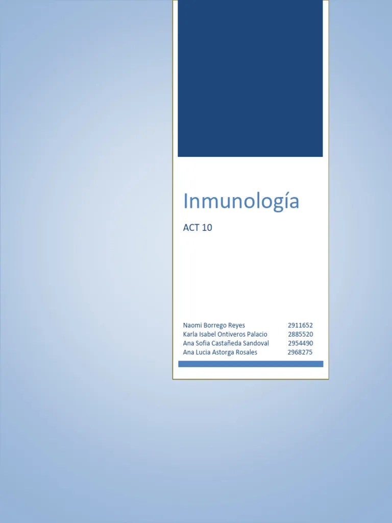 Act 10 De Inmuno Pdf Sistema Inmune Citocina