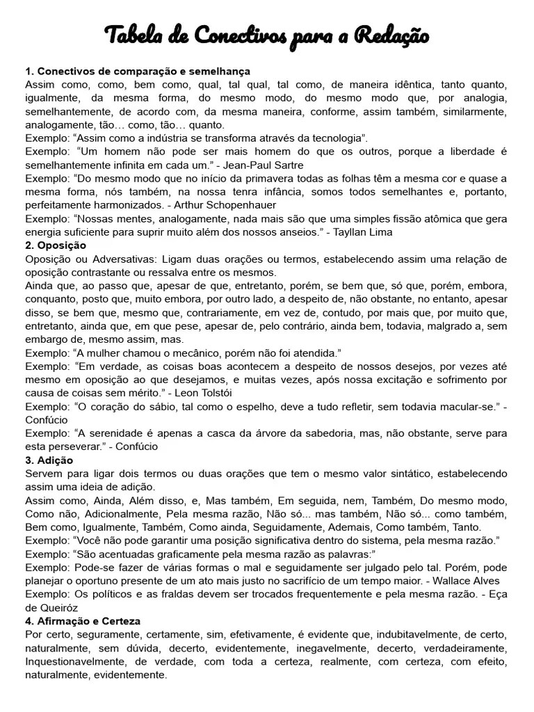 Conectivos Para Usar Na Redação | PDF | Sabedoria | Verdade