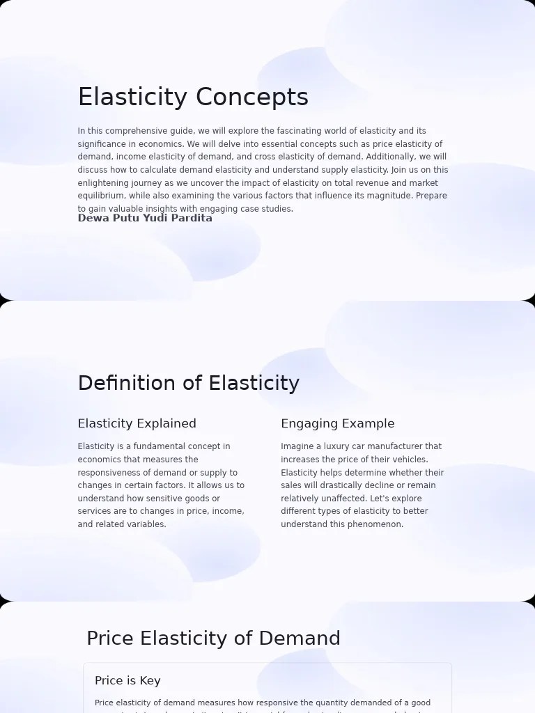 Elasticity Concepts | PDF | Elasticity (Economics) | Demand