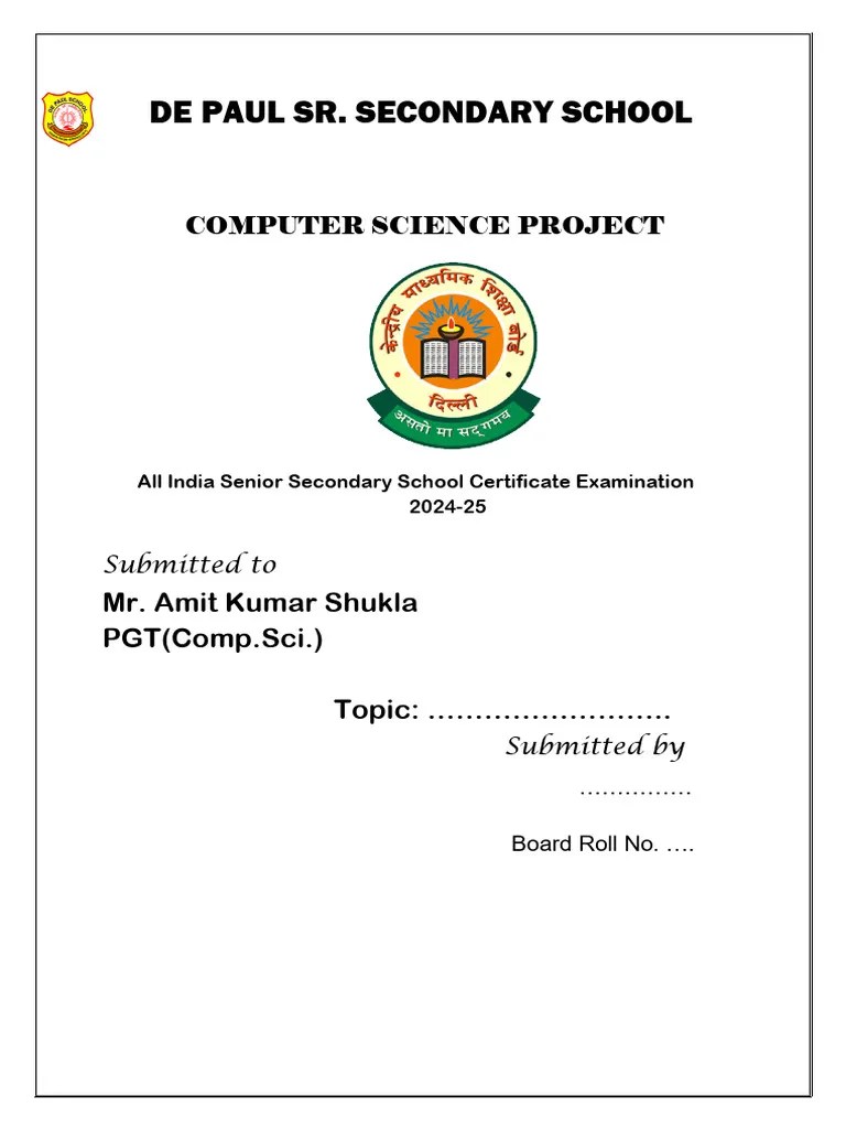 Sample Of Computer Project File | PDF | Software Testing | Computer Program