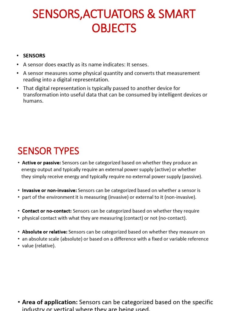 Sensors, Actuators & Smart Objects | PDF | Actuator | Sensor