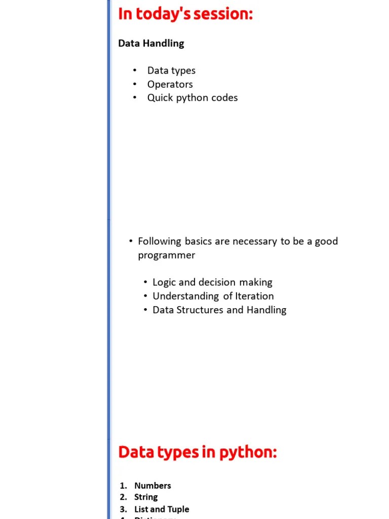 Data Handling Notes | PDF | Data Type | Computer Programming