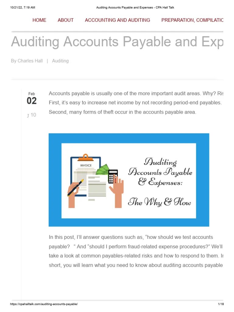 Auditing Accounts Payable And Expenses | PDF | Accounts Payable | Cheque