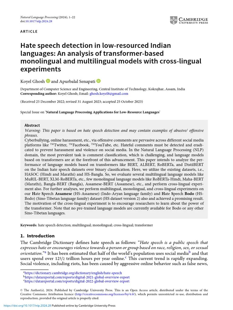 5 Hate_speech_detection_in_low-resourced_Indian_lang | PDF | Artificial Intelligence ...