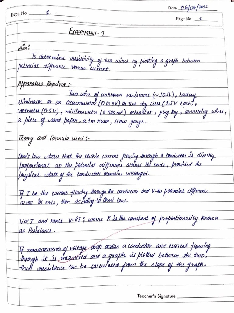 Class 12 Physics Practical File | PDF