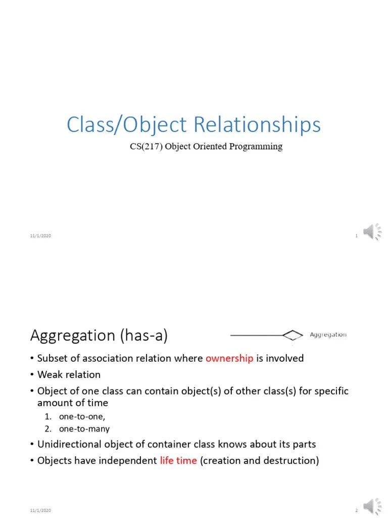 4-edited_Class Relationships- Aggregation, Composition | PDF | Pointer ...