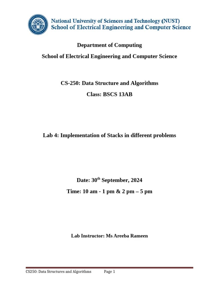 Lab 4 | PDF | Bracket | Computer Science