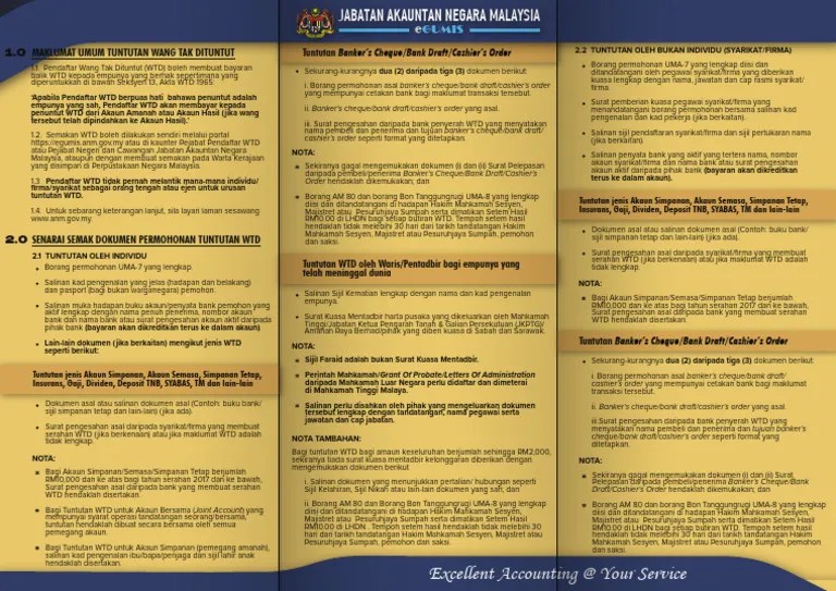 Brochure Garis Panduan Tuntutan WTD_BM Page 2 | PDF