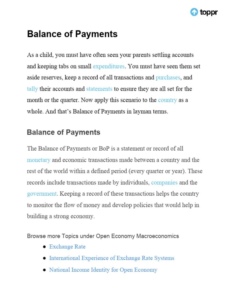 Open-economy-macroeconomics-class-12-notes | PDF | Exchange Rate | Balance Of Trade