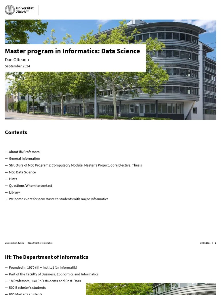 MSc Program Introduction 2024 DS (1) | PDF | Computer Science | Machine ...