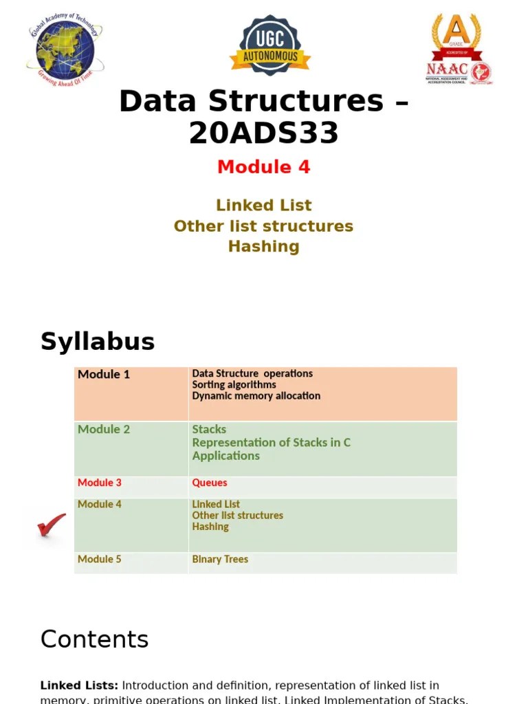Data Structures - Module 4 | PDF | Pointer (Computer Programming ...