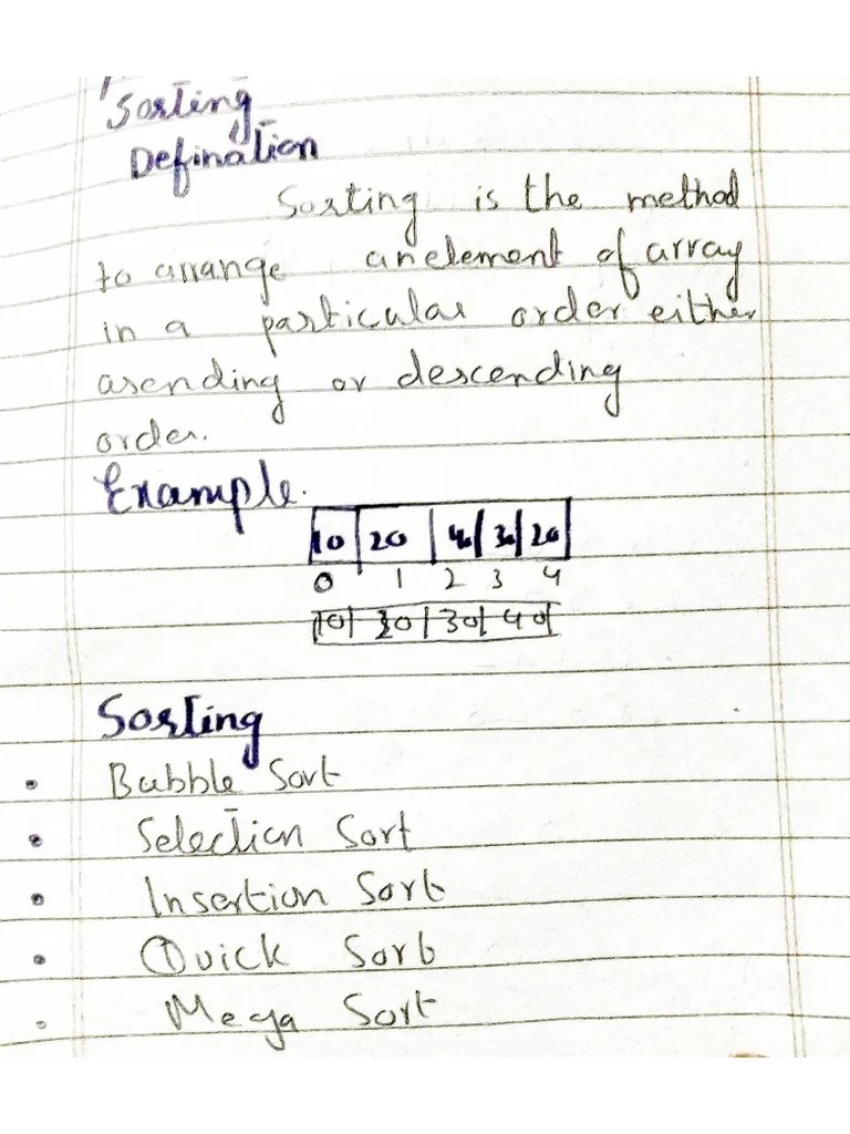 Sort, Bubble Sort, Selection Sort, Insertion Sort | PDF