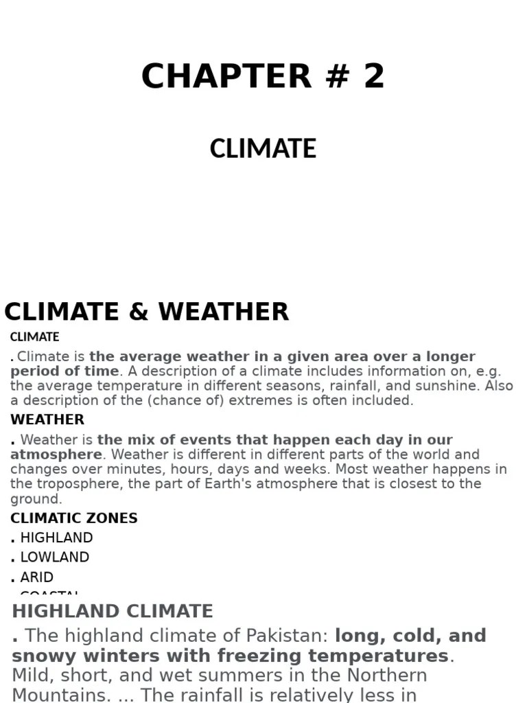 CLIMATE | PDF | Precipitation | Rain