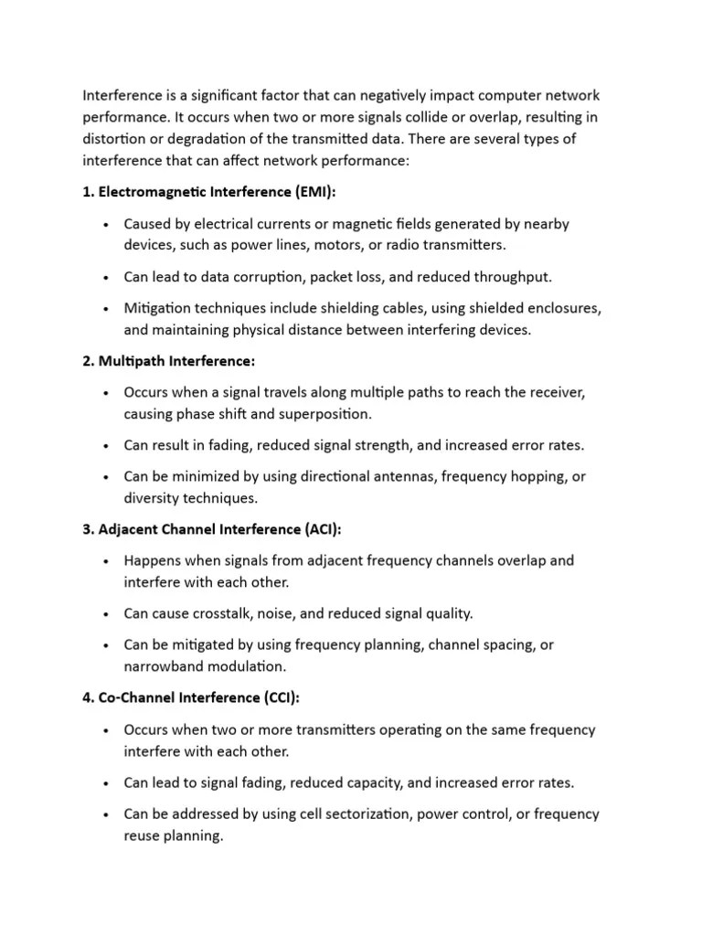 Interference | PDF | Electromagnetic Interference | Computer Network