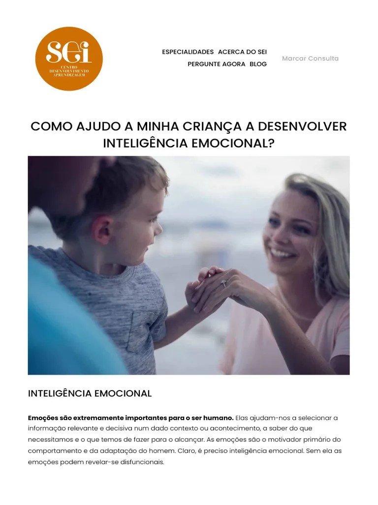Como Ajudo A Minha Criança A Desenvolver Inteligência Emocional - Sei ...