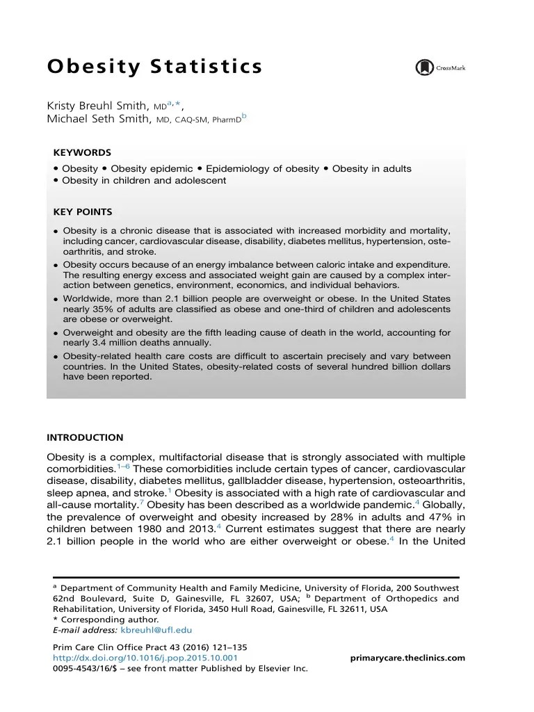 Obesity Statistics | PDF | Body Mass Index | Obesity