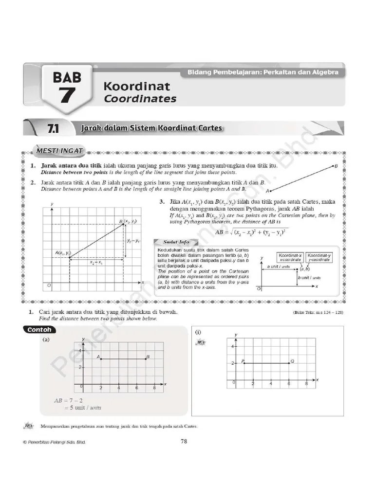 Math Form 2 Bab 7 Modul Koordinat Pdf