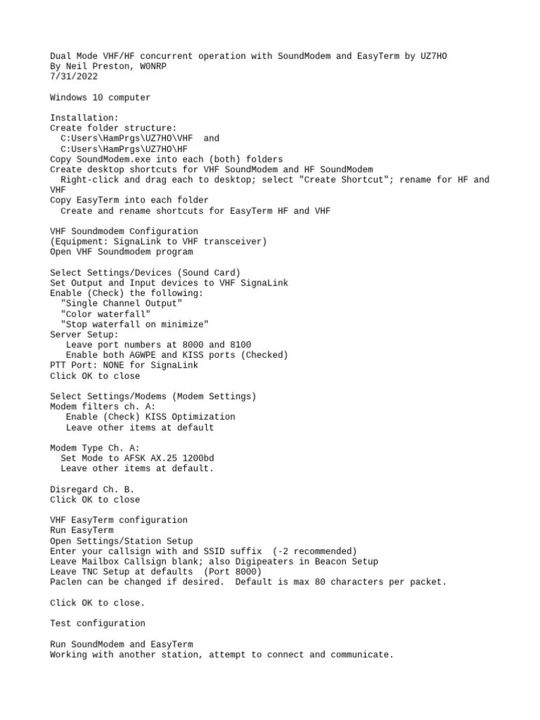 HF & VHF Soundmodem Packet Concurrent | PDF | High Frequency | Very High Frequency