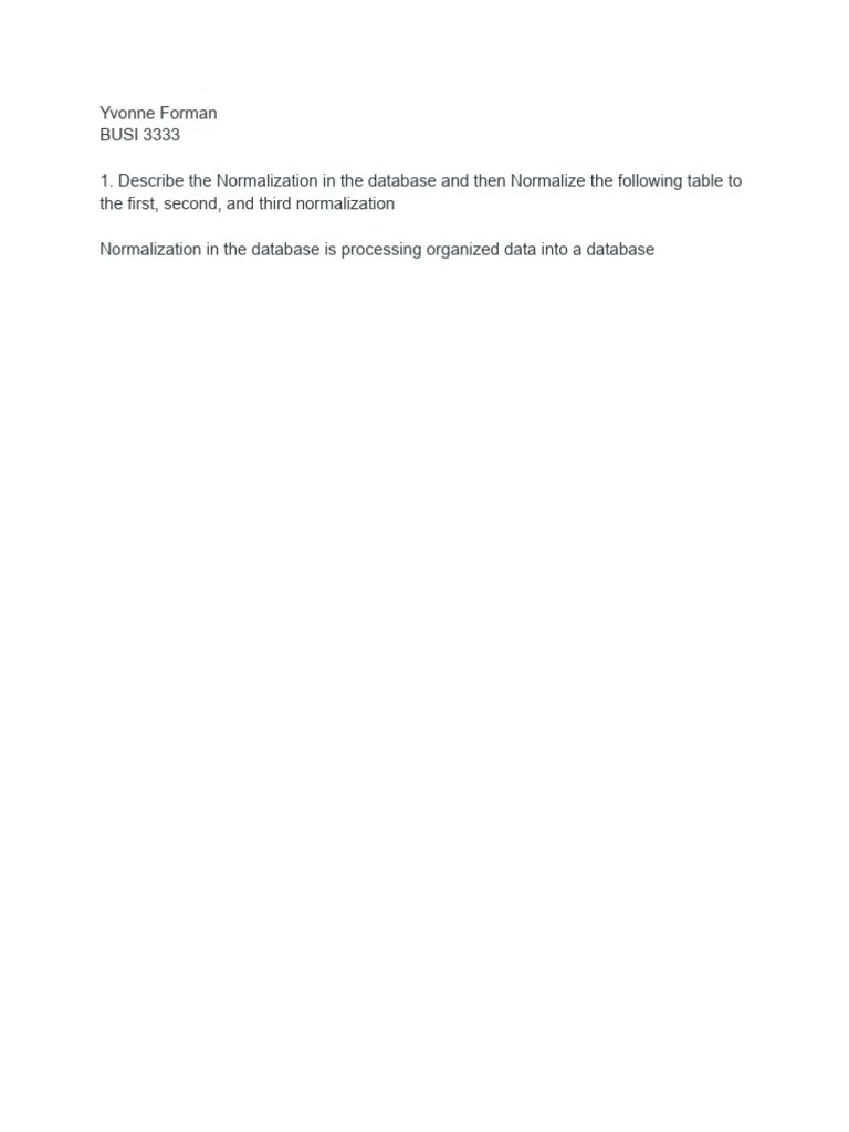 Database Normalization Guide Pdf