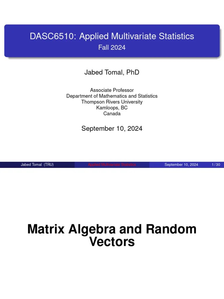 Lecture 2 Sep 10 2024 | PDF | Matrix (Mathematics) | Eigenvalues And ...